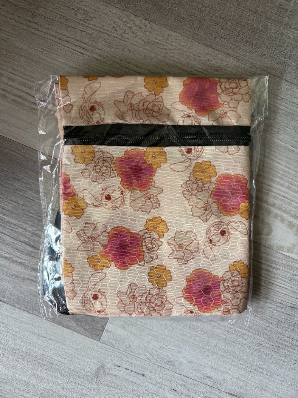Buddah Mochi Stitch and Floral drawstring backpack